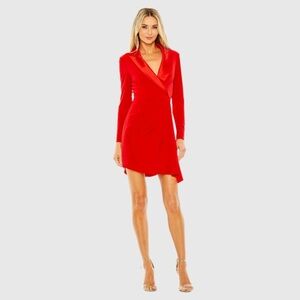Mac Duggal 27362 NWT Red Long Sleeve Blazer Dress